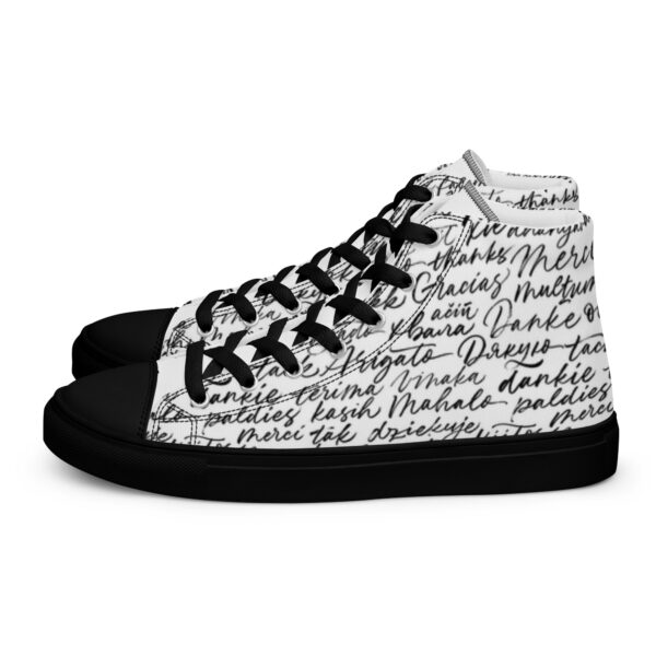 Men’s Appreciation high top canvas shoes - Image 2