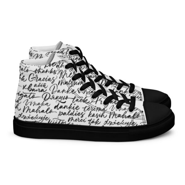 Men’s Appreciation high top canvas shoes - Image 7